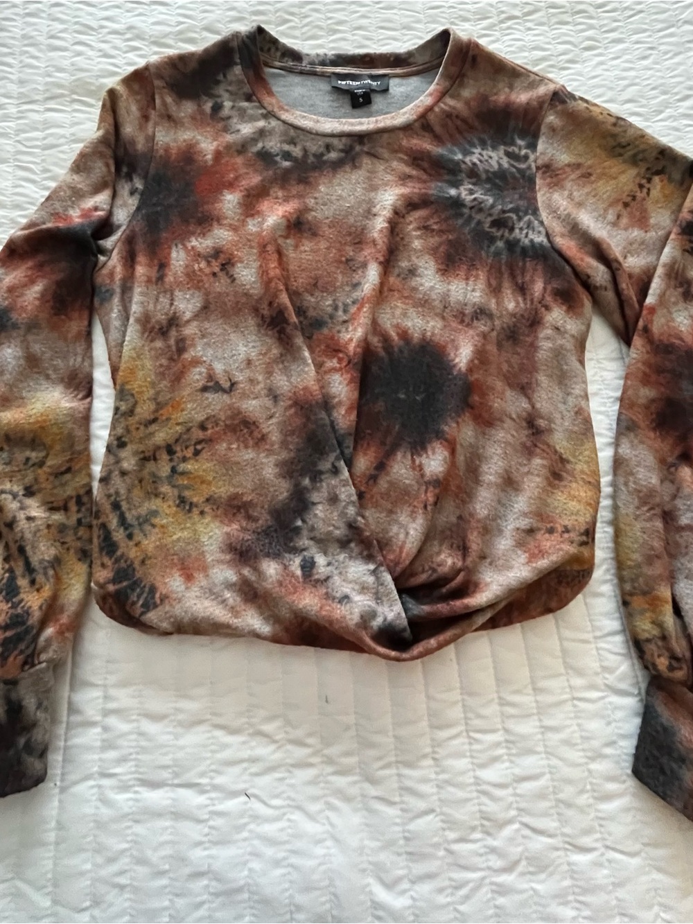 Women's Multicolor Tie-Dye Long Sleeve Top